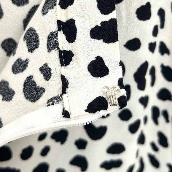 Reformation Bea Midi Skirt Ocelot Animal Print Leopard Spots Dots Black Size 6 - Picture 11 of 16